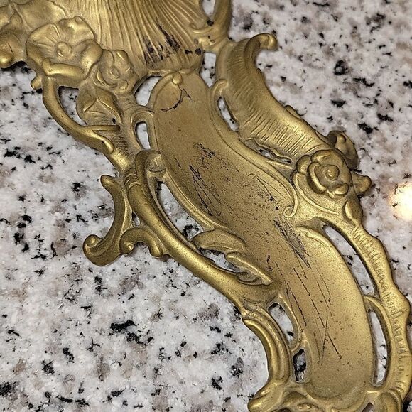 Vintage Italian Inkwell bird art nouveau brass - Picture 9 of 12